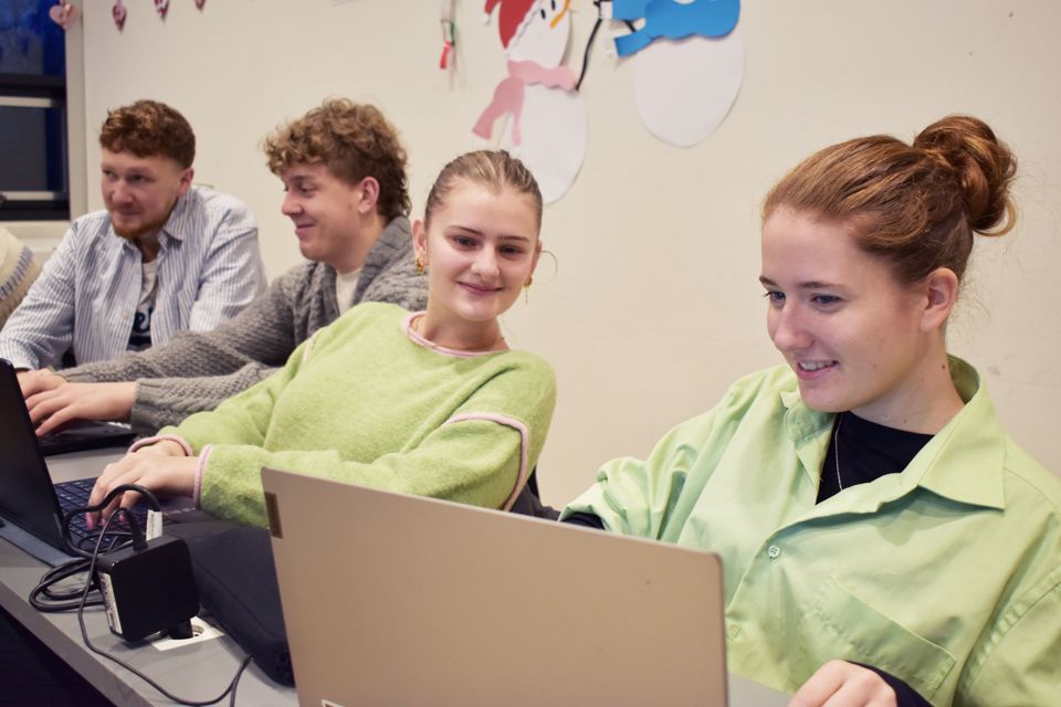 Eleverne på HTX, Hansenberg Tekniske Gymnasium, har faget Digital design og udvikling.